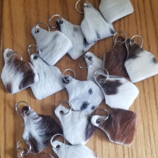 Cow Ear Tag Keychains