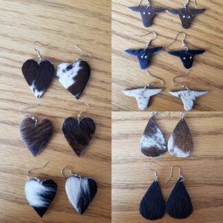 Various Cowhide Earrings